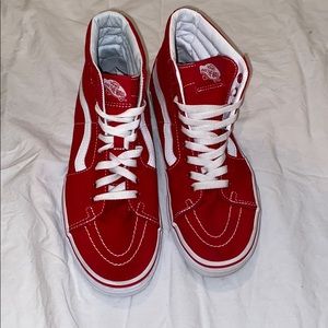 Red classic high top vans